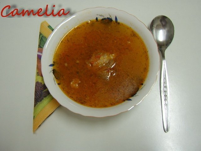 Ciorba din carne de porc cu os si zeama de varza