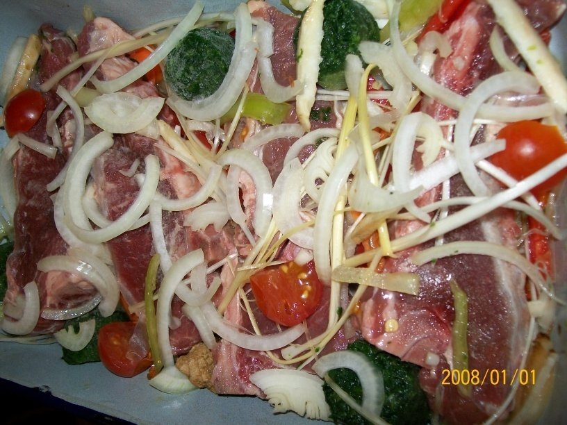 Pulpa de Vita cu legume la cuptor