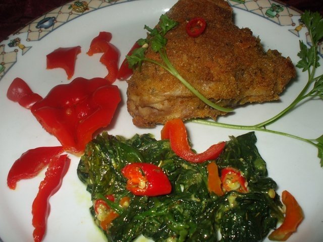 Spanac picant cu branza topita