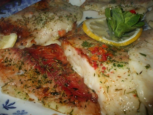 File de pangasius picant la gratar