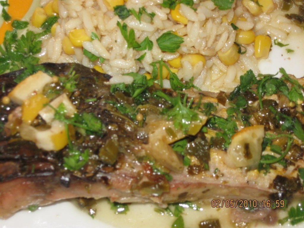 Crap la cuptor in sos de lamaie