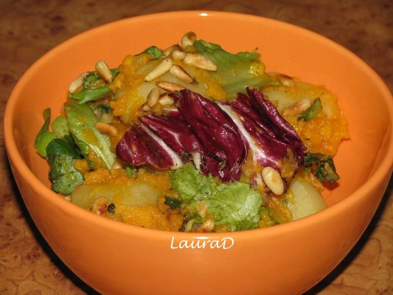 Salata cu doua tipuri de cartofi