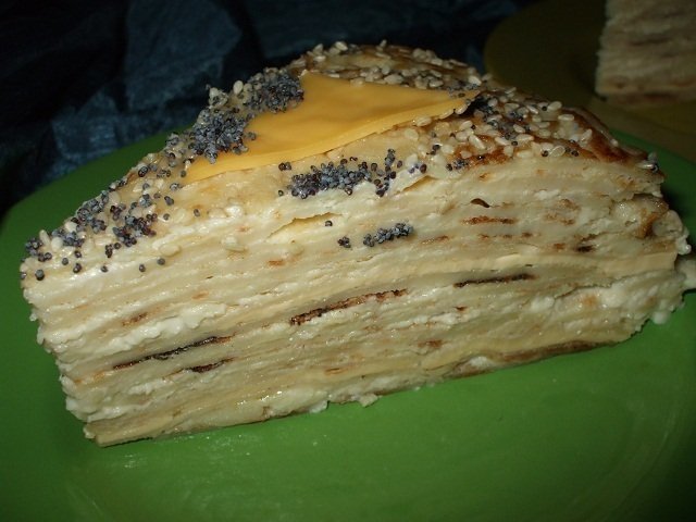 Tort de clatite cu branza