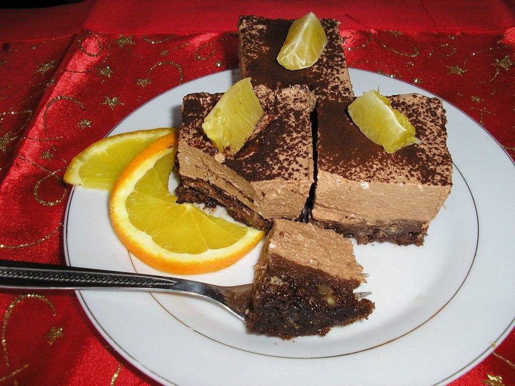 negresa cu mousse de portocale si ciocolata