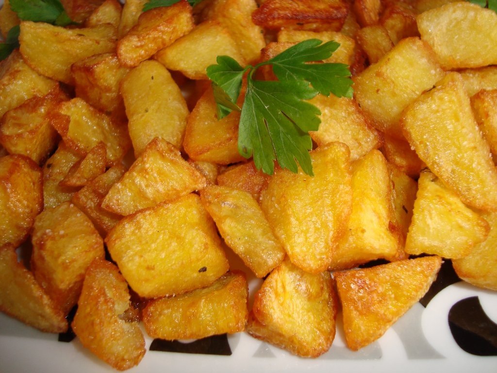 Cartofi aurii la tigaie