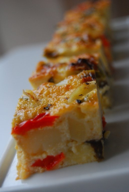 Tortilla cu branza si ceapa verde