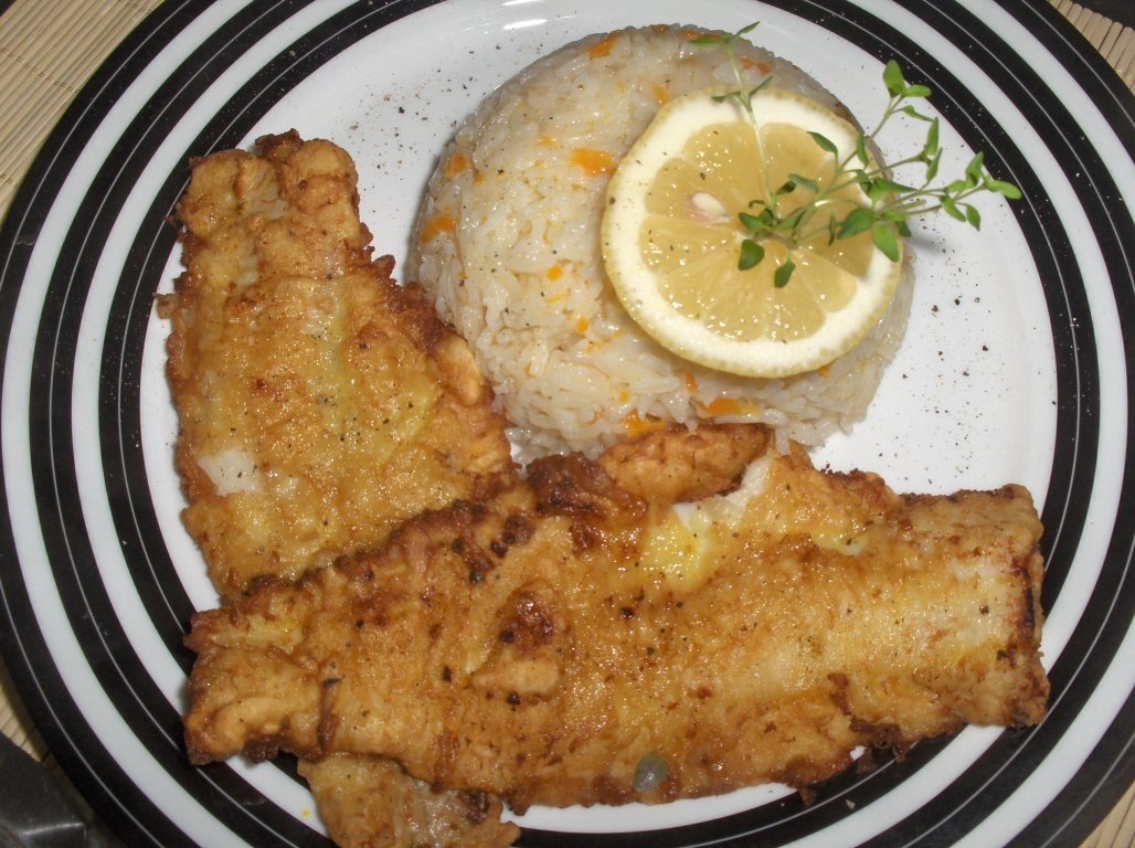 Filete de Pescada  marinate în lapte cu Salvie