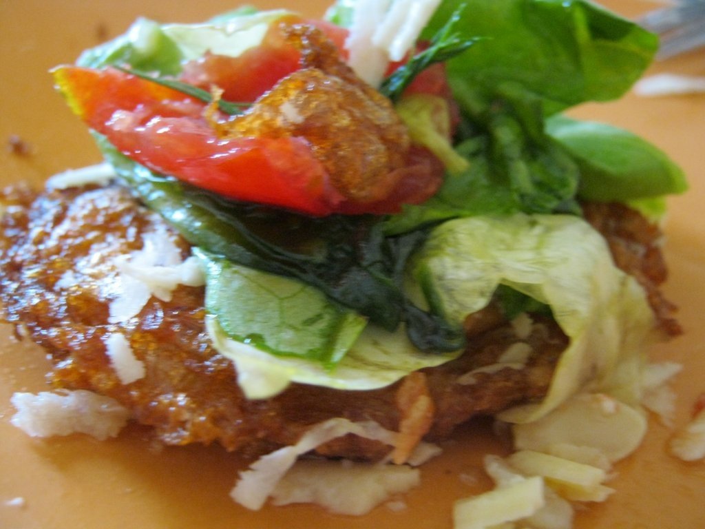 Dovlecei pane cu salată verde