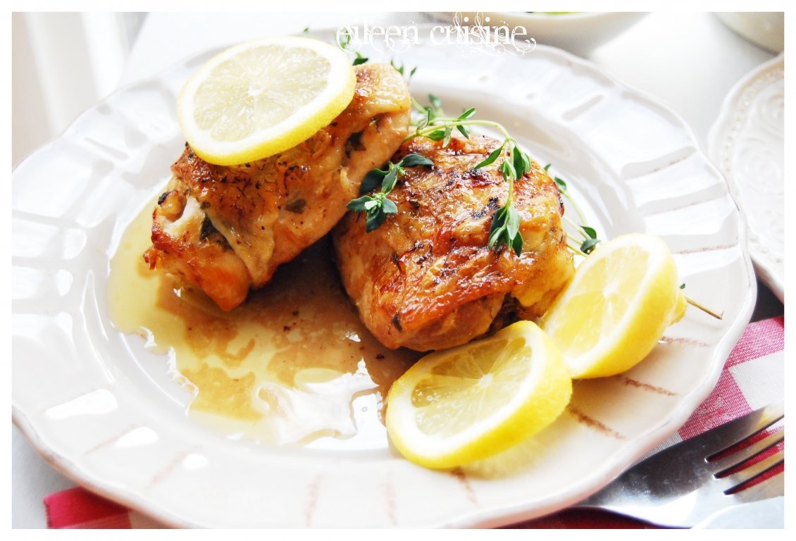 Pulpe de pui in unt cu sos de lamaie