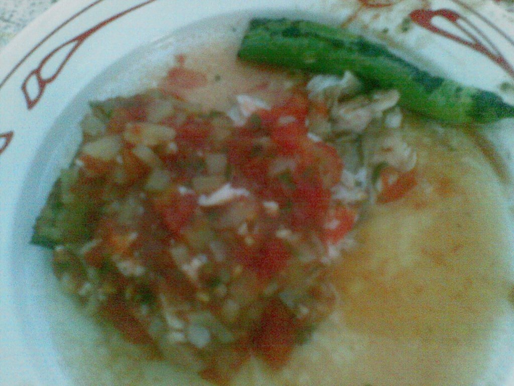 Crap fript cu sarmouzak