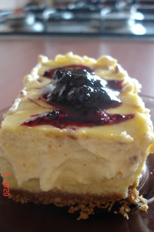 Chessecake cu dulceata de zmeura