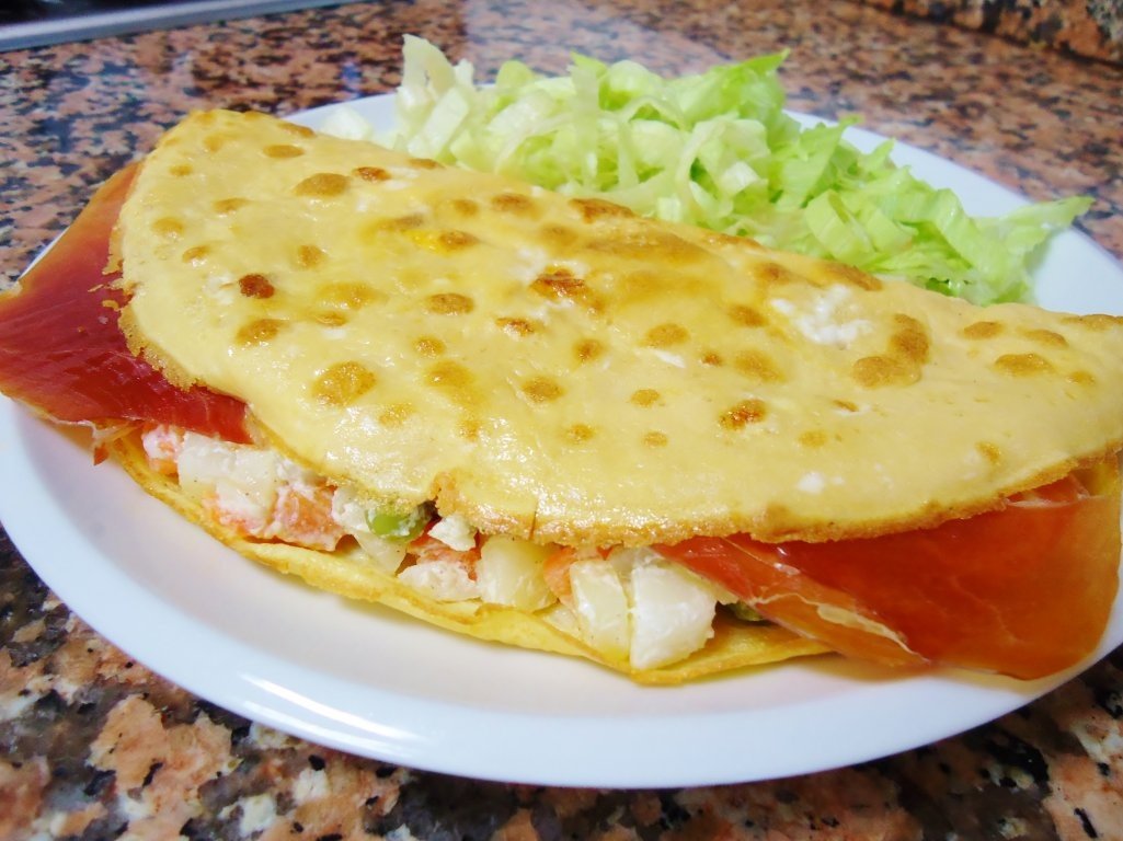 Omleta cu legume si jambon