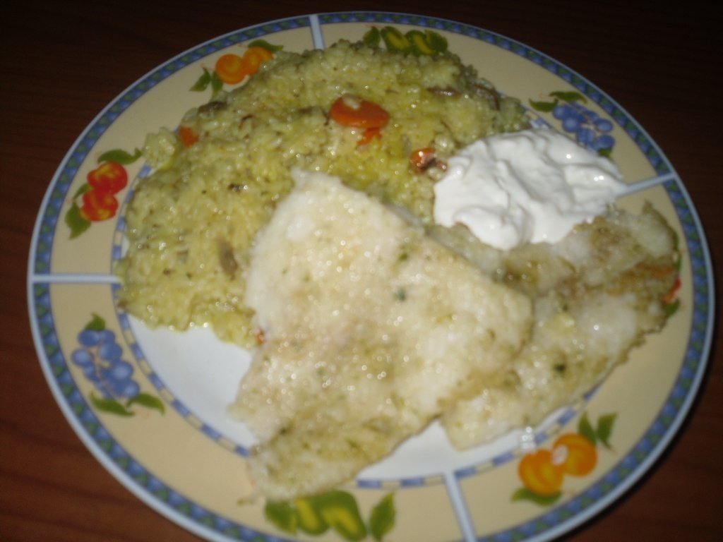 File de peşte cu garnitură de orez