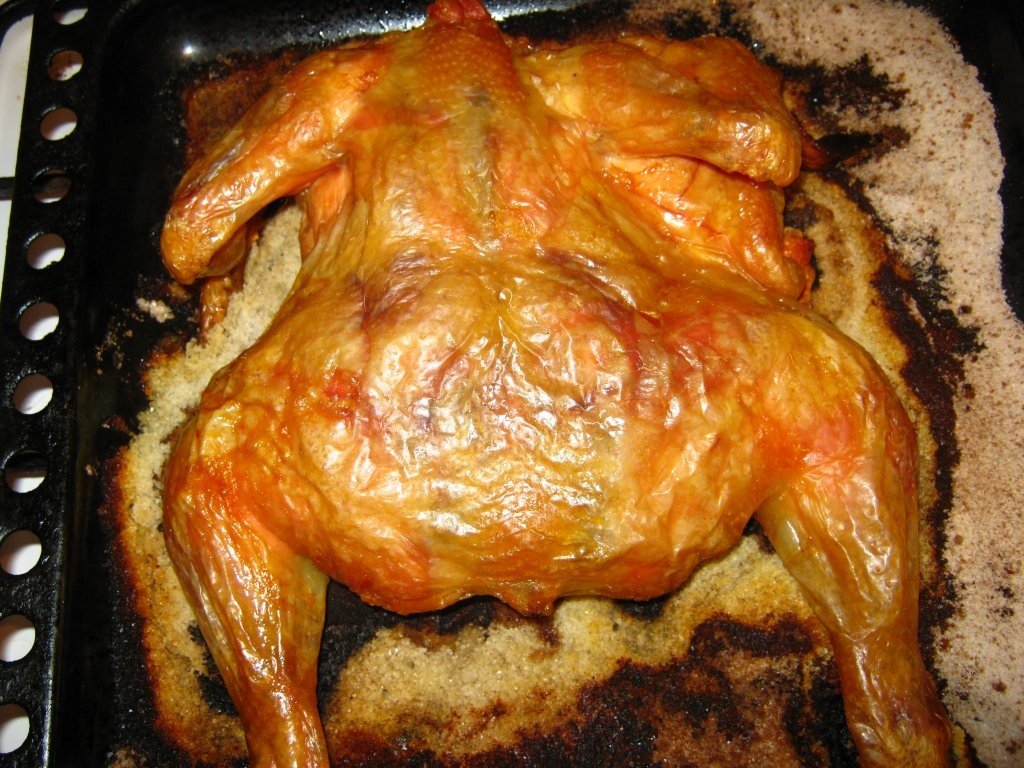 Pui pe sare la cuptor