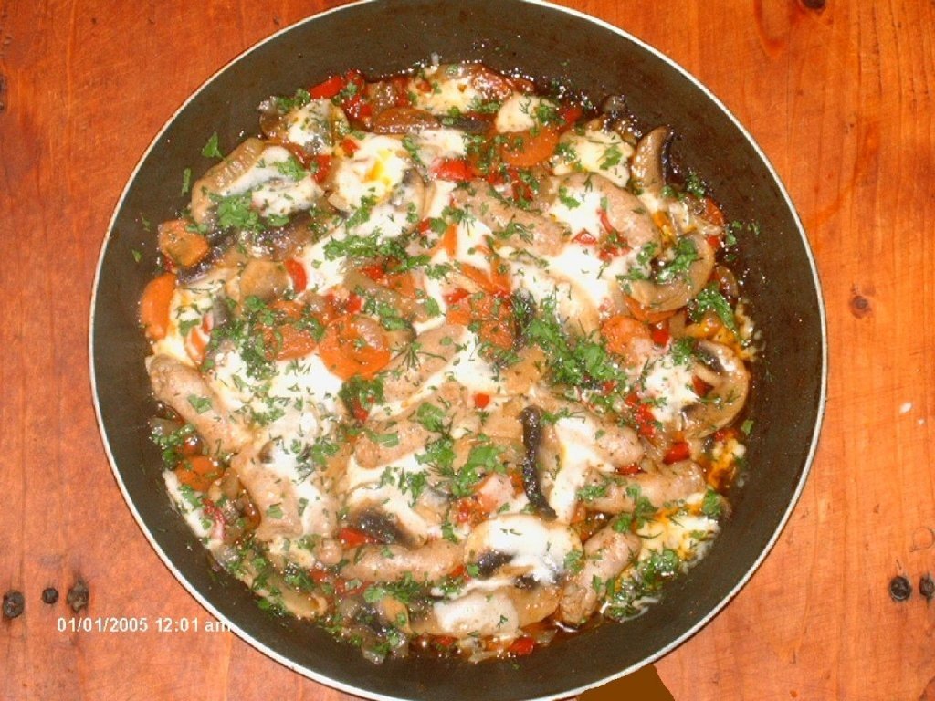 Ciuperci cu legume si cascaval