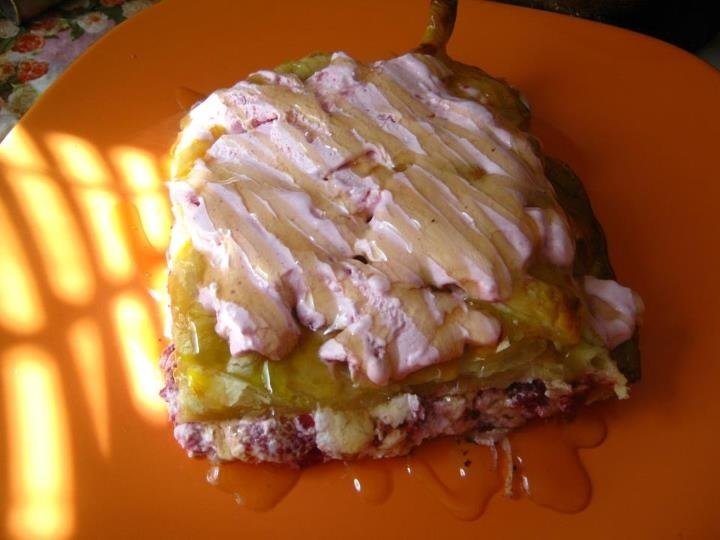 Placinta cu urda si zmeura