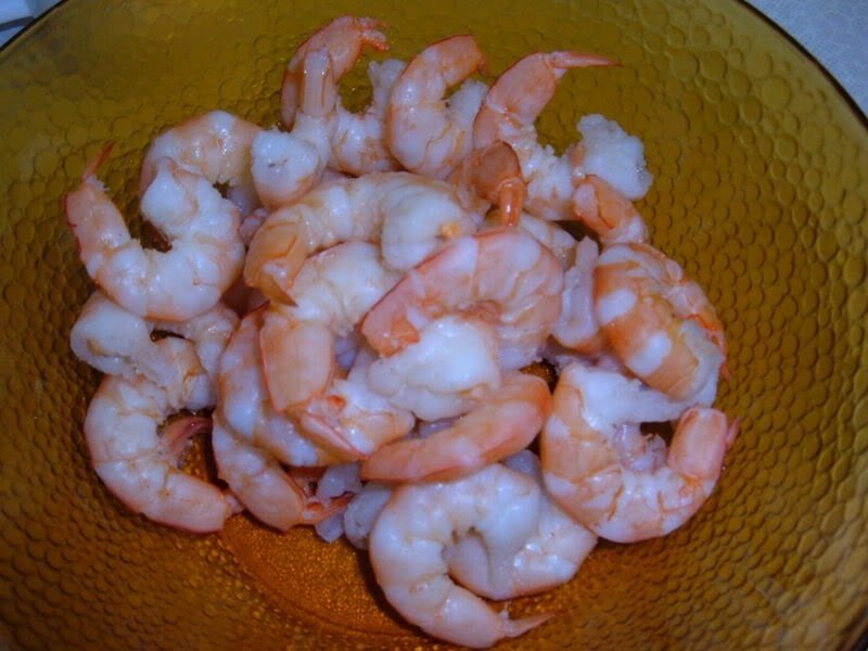 Omleta cu creveti si dovlecei