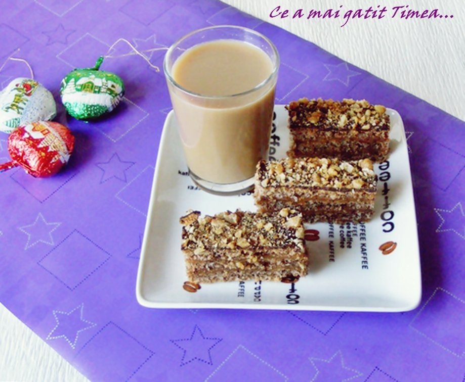 Prajitura cu nuca si caramel