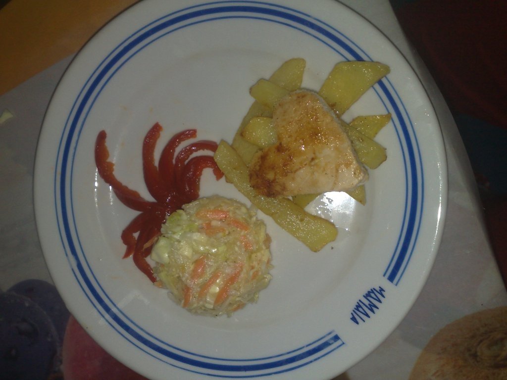 Piept de pui la gratar cu orez