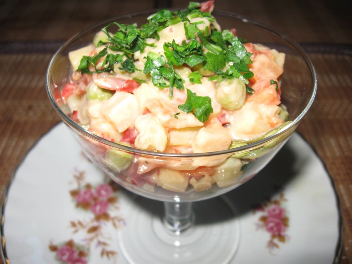 Salata de legume cu maioneza de post - Philips multicooker