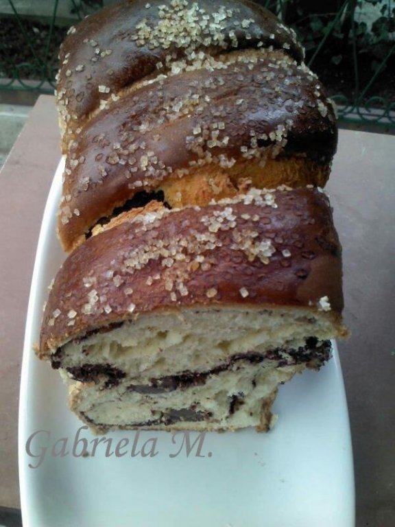 Cozonac cu nuca,cacao si rahat