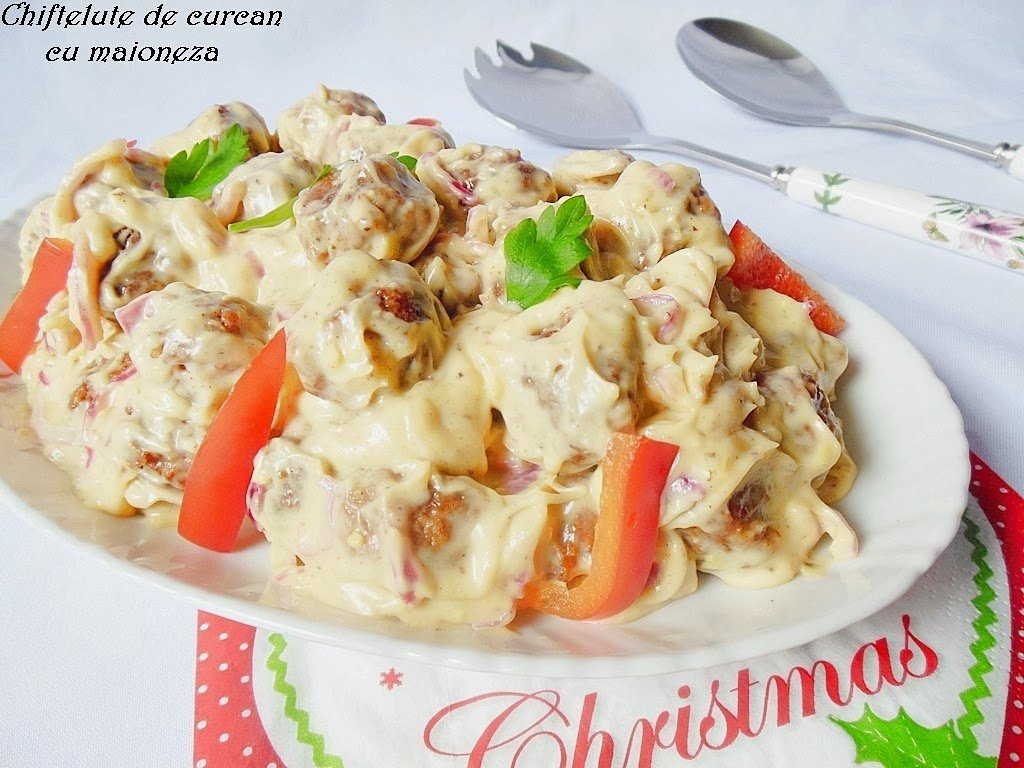 Chiftelute de curcan cu maioneza