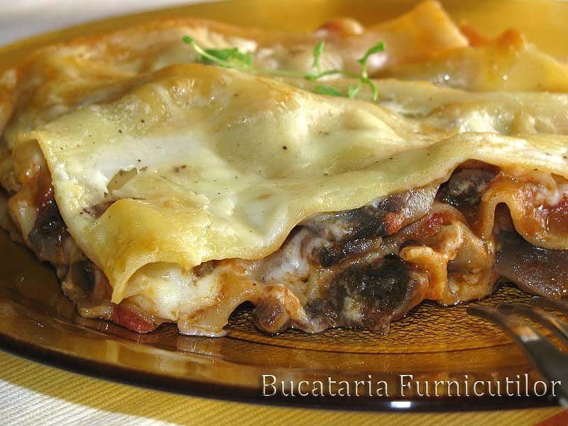 Lasagna cu ciuperci