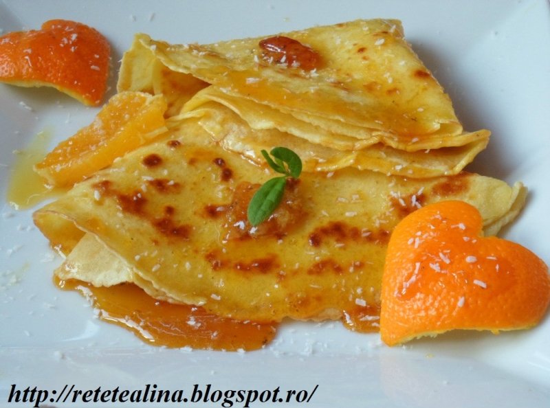 Clatite caramelizate cu portocale