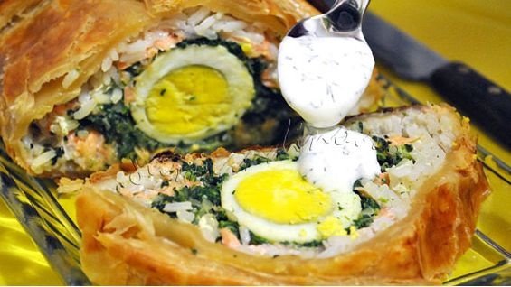 Kulibiac de somon - reteta ruseasca