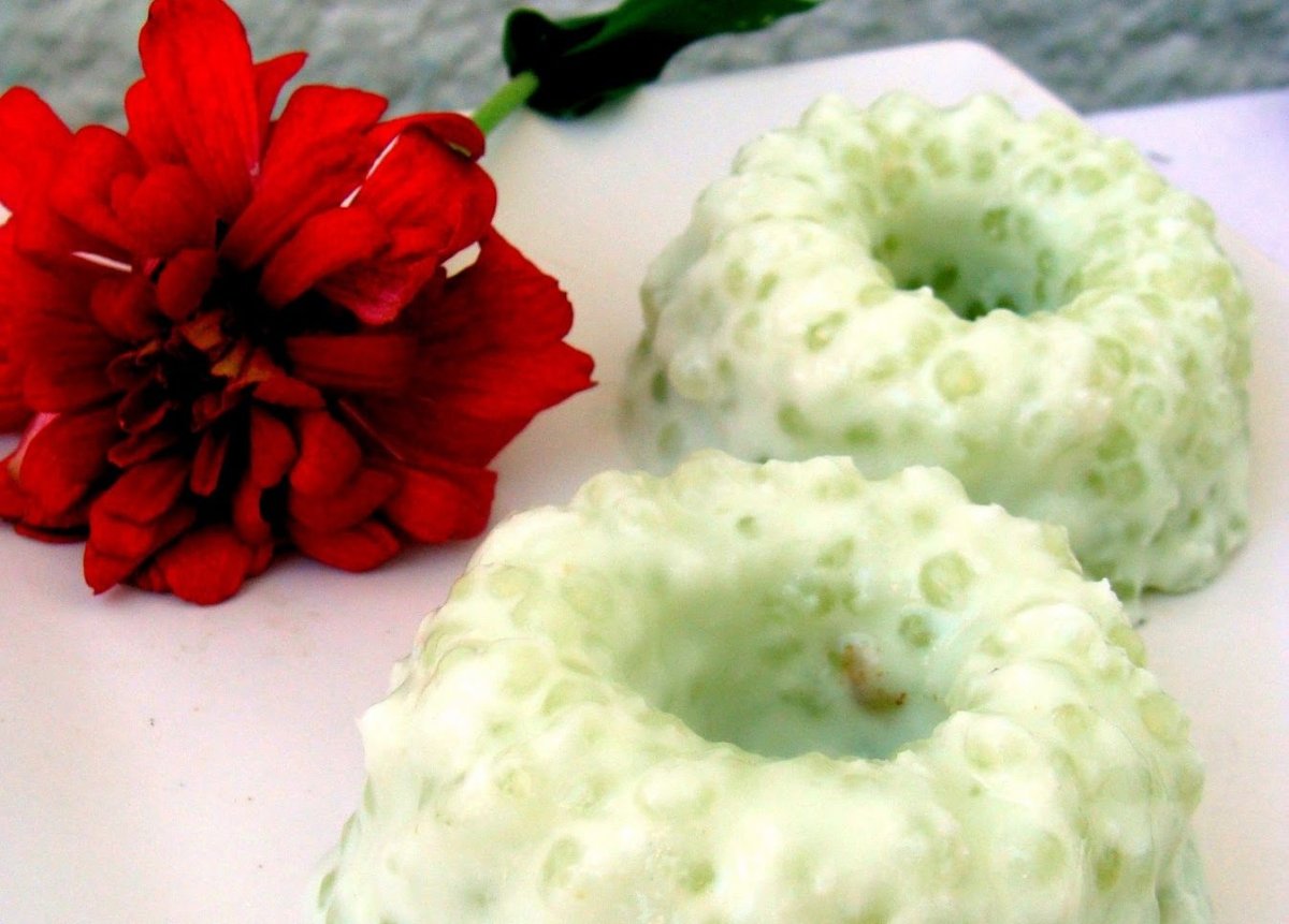 Budinca de tapioca cu matcha