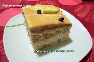 Prajitura caramel cu mere