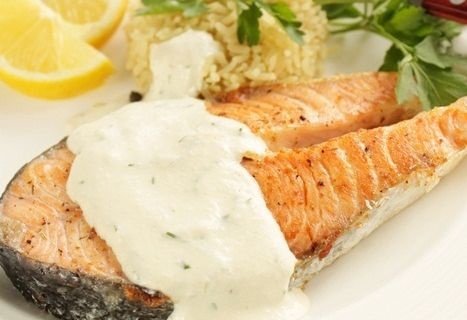 Somon cu sos de smantana