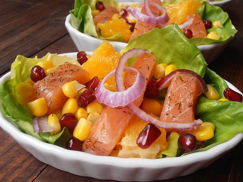 Salata de exotica cu somon marinat