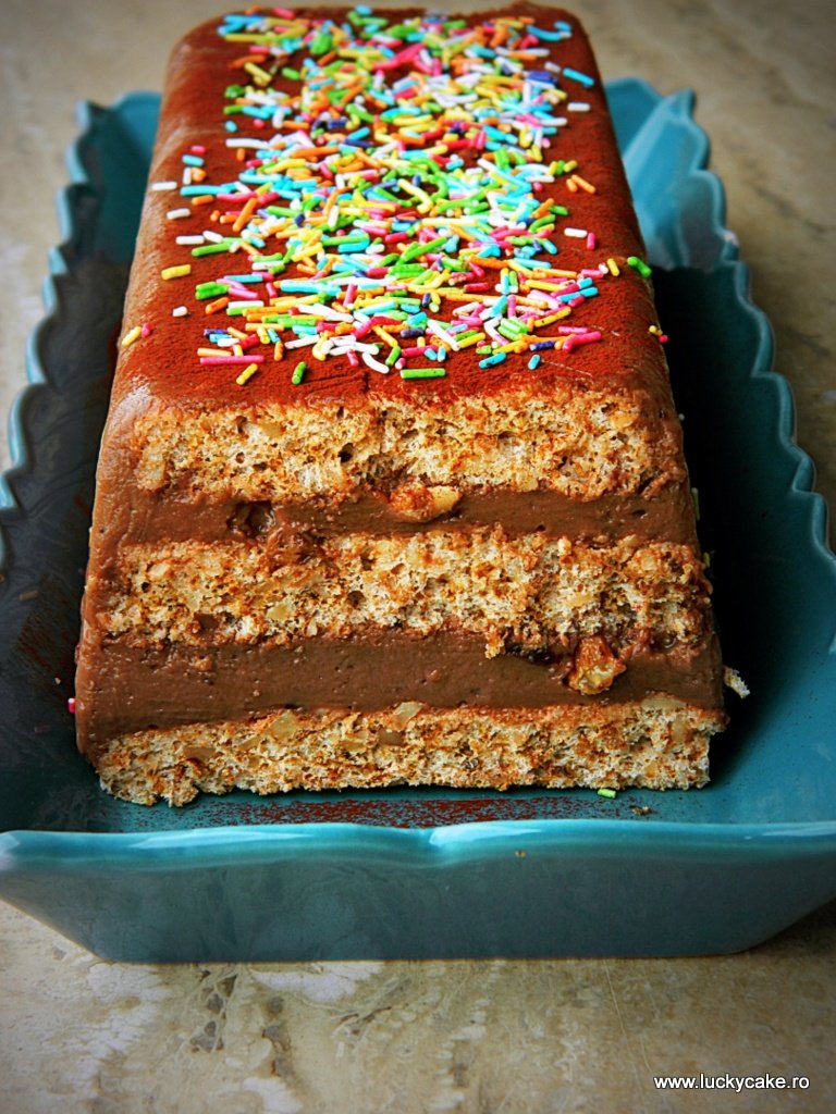 Prajitura Delice cu nuca si ciocolata