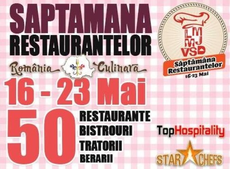 Inainte de debutul primei editii romanesti a Saptamanii Restaurantelor, unele localuri inscrise au deja un grad de rezervare de 100%!