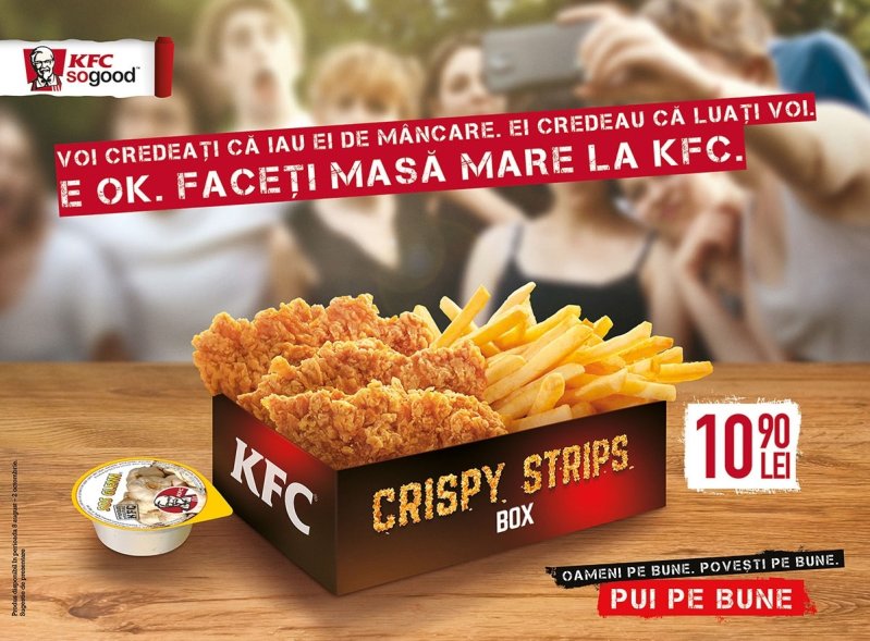 KFC lansează campania Crispy Strips sub semnătura „Oameni pe bune. Poveşti pe bune. Pui pe bune.”