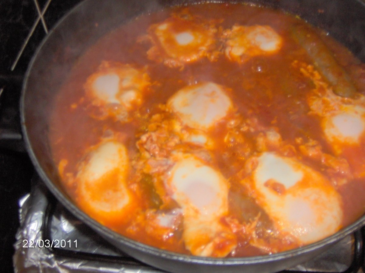 Shakshuka cu ciuperci