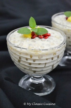 Budinca de tapioca cu lapte de soia