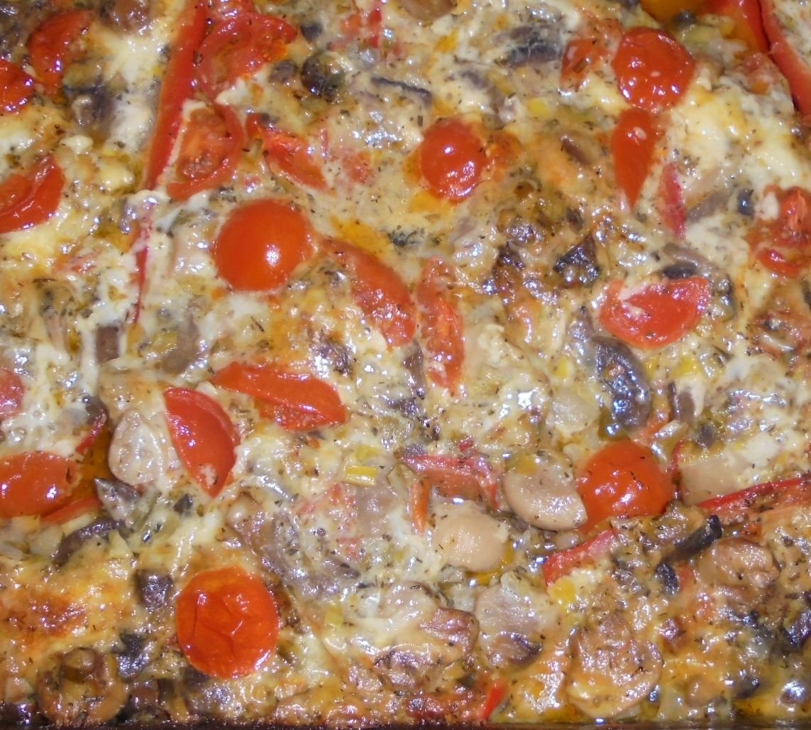 Ciuperci cu praz la cuptor