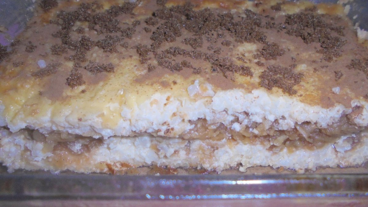 Budinca de orez cu mere