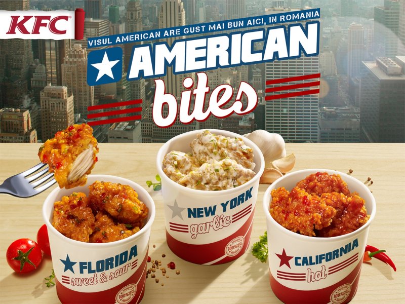 KFC aduce noi gusturi americane în România: American Bites