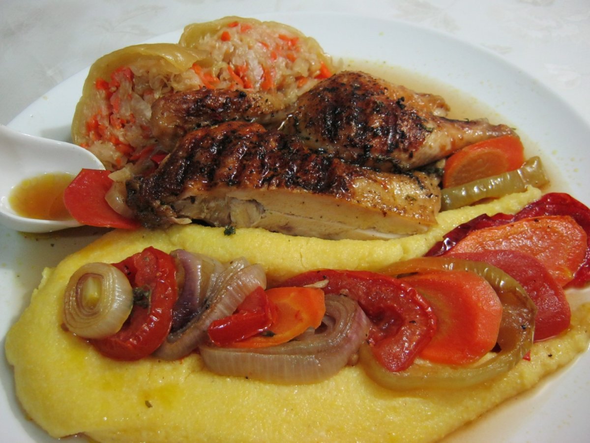 Puisor la gratar cu legume