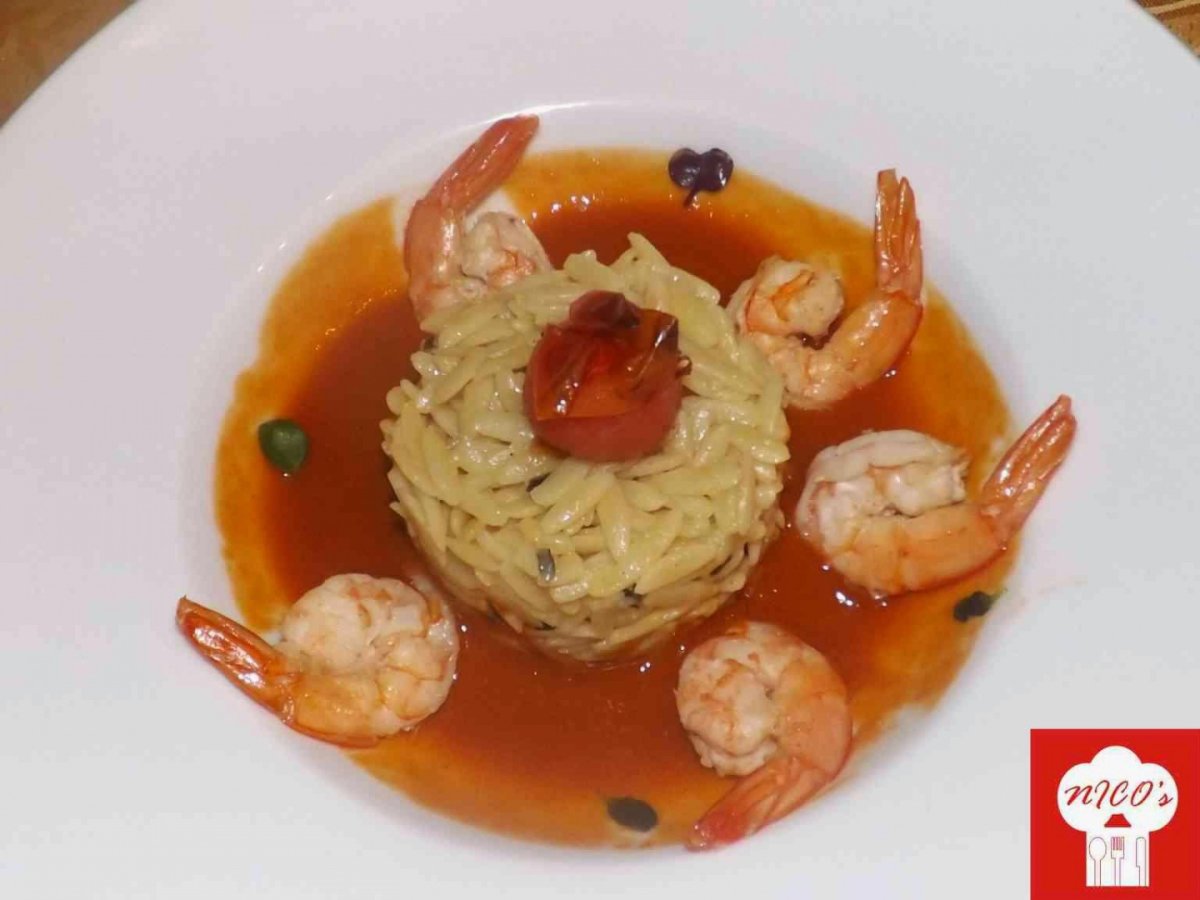 Creveti cu sos picant,