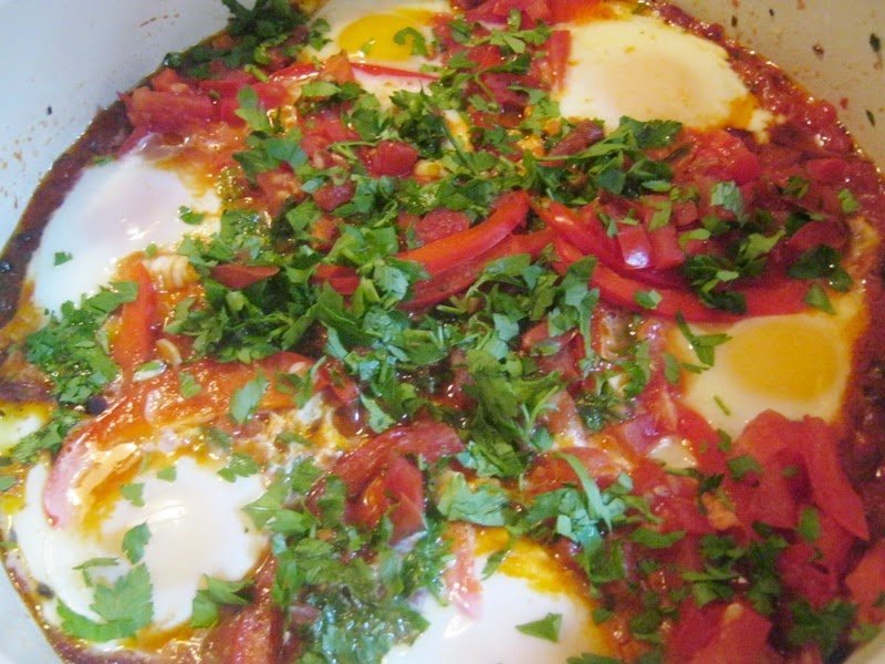 Oua in sos de rosii- Shakshouaka