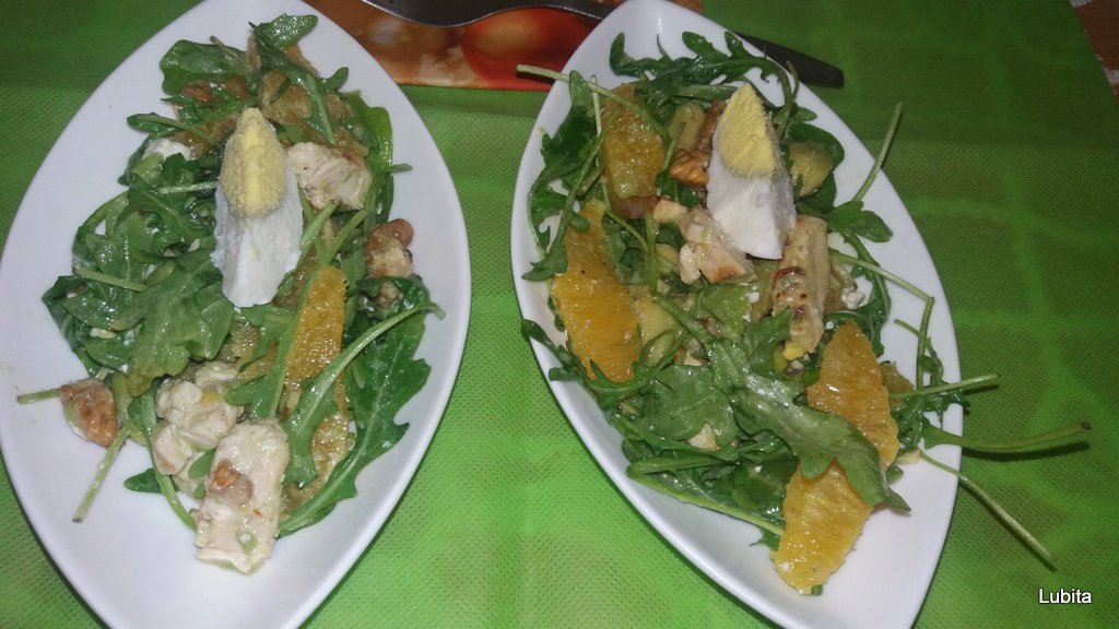 Salata de rucola cu portocale