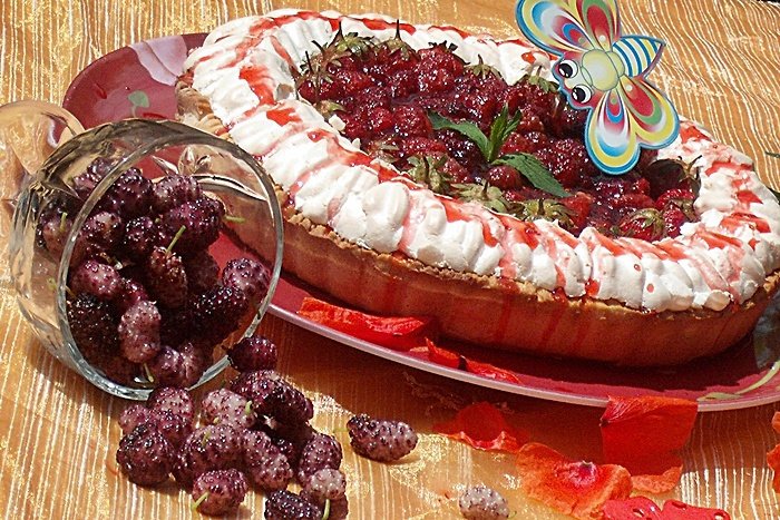 Tarta cu urda si agude(dude)