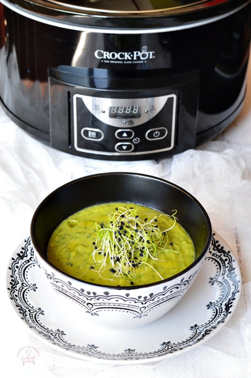Supa crema de mazare - de post, la slow cooker Crock-Pot