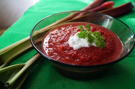Supa crema de sfecla si rubarba