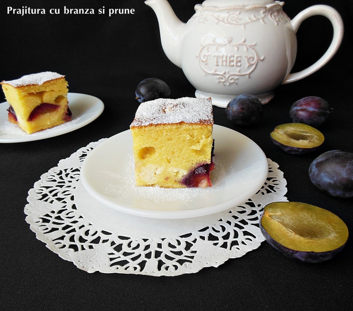 Prajitura cu branza si prune