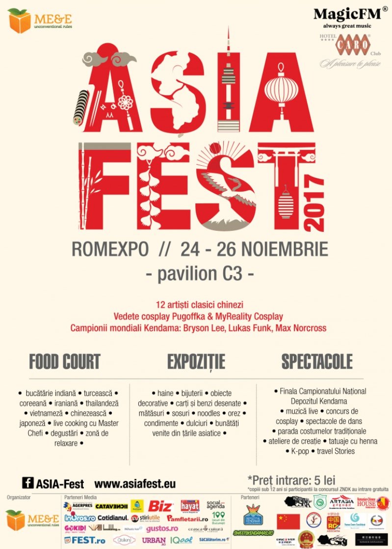 Asia Fest 2017- pasionații de demonstrații culinare, Kendama și cultura chineză, așteptați la Romexpo pe 24-26 noiembrie